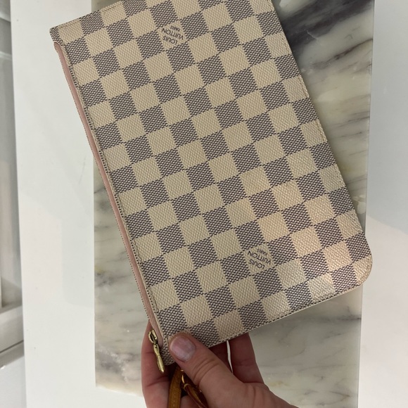 Handbags - Sold Louis Vuitton damier azul wristlet rose ballerine